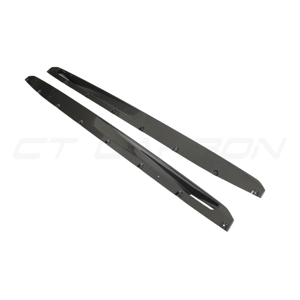 BMW F95 X5M & G05 X5 2018+ CARBON FIBRE SIDE SKIRTS - CT DESIGN-Side Skirts-CT CARBON-CT Carbon - High-quality carbon fiber and gloss black aerodynamic parts for premium sports and luxury vehicles.