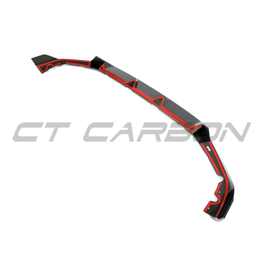 BMW F96 X6M 2023+ (LCI) CARBON FIBRE SPLITTER - CT DESIGN-Splitter-CT CARBON-CT Carbon - High-quality carbon fiber and gloss black aerodynamic parts for premium sports and luxury vehicles.