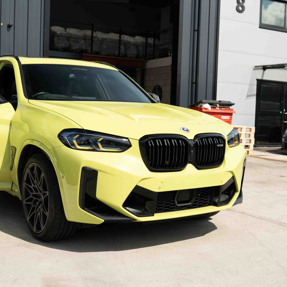 BMW F97 X3M LCI YELLOW ADAPTIVE DRL MODULE SET (2022+)-CT CARBON-CT Carbon - High-quality carbon fiber and gloss black aerodynamic parts for premium sports and luxury vehicles.