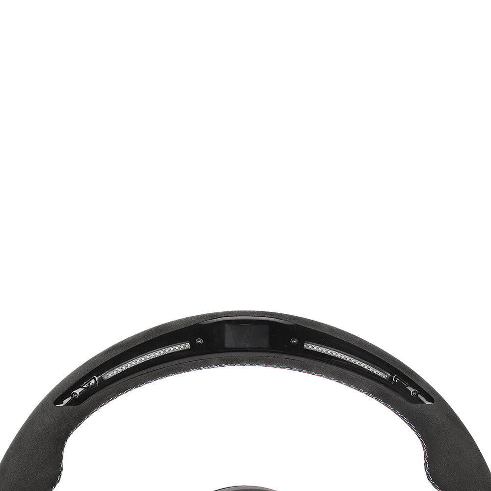 BMW FXX ALCANTARA / LED CUSTOM STEERING WHEEL-Custom Steering Wheels-CT CARBON-CT Carbon - High-quality carbon fiber and gloss black aerodynamic parts for premium sports and luxury vehicles.