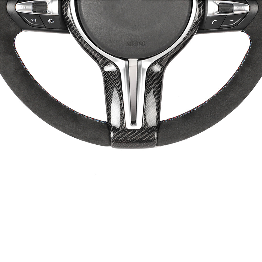 BMW FXX ALCANTARA / LED CUSTOM STEERING WHEEL-Custom Steering Wheels-CT CARBON-CT Carbon - High-quality carbon fiber and gloss black aerodynamic parts for premium sports and luxury vehicles.