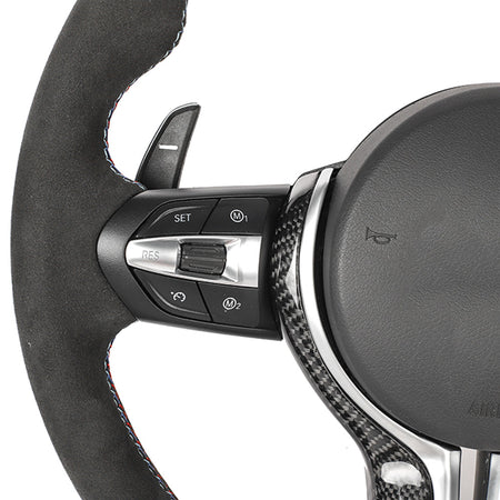 BMW FXX ALCANTARA / LED CUSTOM STEERING WHEEL-Custom Steering Wheels-CT CARBON-CT Carbon - High-quality carbon fiber and gloss black aerodynamic parts for premium sports and luxury vehicles.