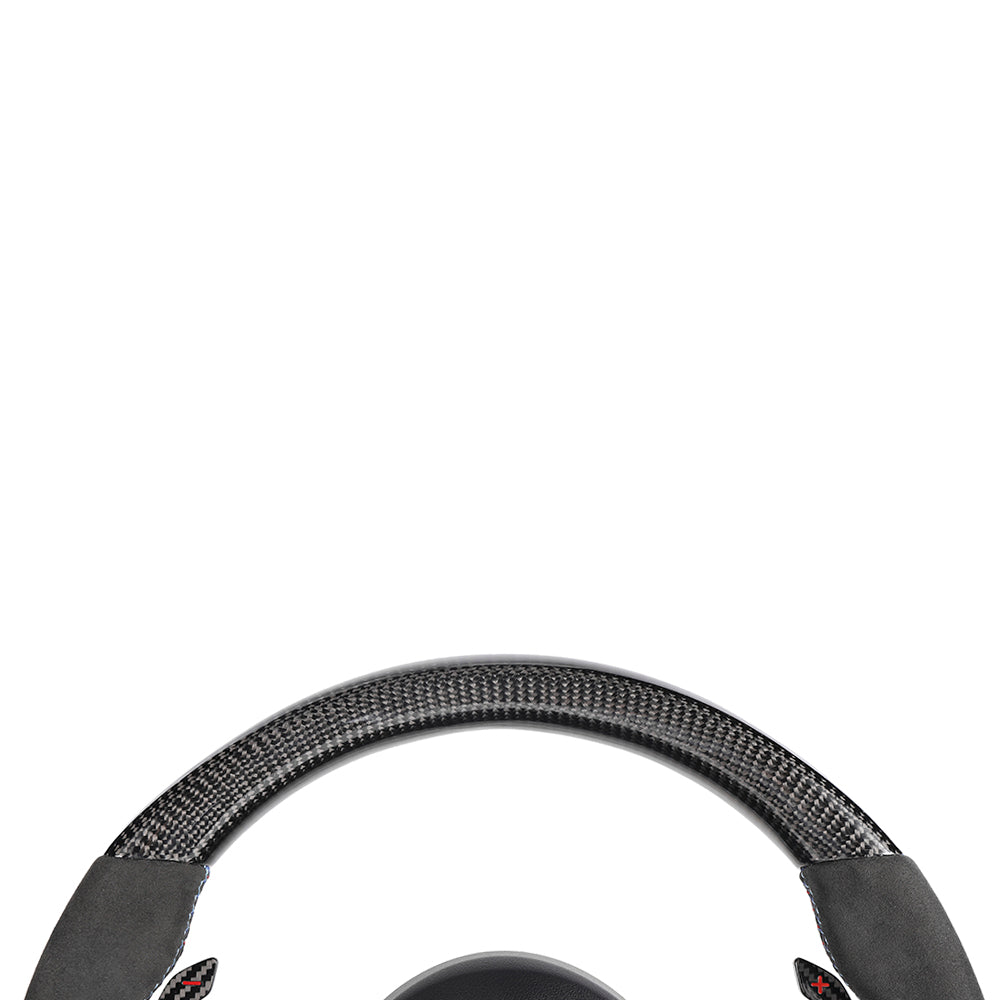 BMW FXX CARBON FIBRE / ALCANTARA CUSTOM STEERING WHEEL-Custom Steering Wheels-CT CARBON-CT Carbon - High-quality carbon fiber and gloss black aerodynamic parts for premium sports and luxury vehicles.