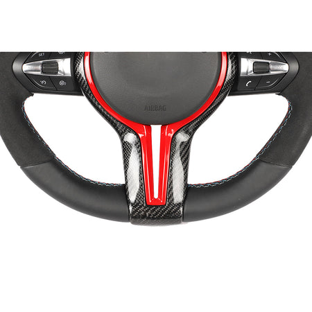 BMW FXX LEATHER / ALCANTARA / FLAT BOTTOM CUSTOM STEERING WHEEL-Custom Steering Wheels-CT CARBON-CT Carbon - High-quality carbon fiber and gloss black aerodynamic parts for premium sports and luxury vehicles.