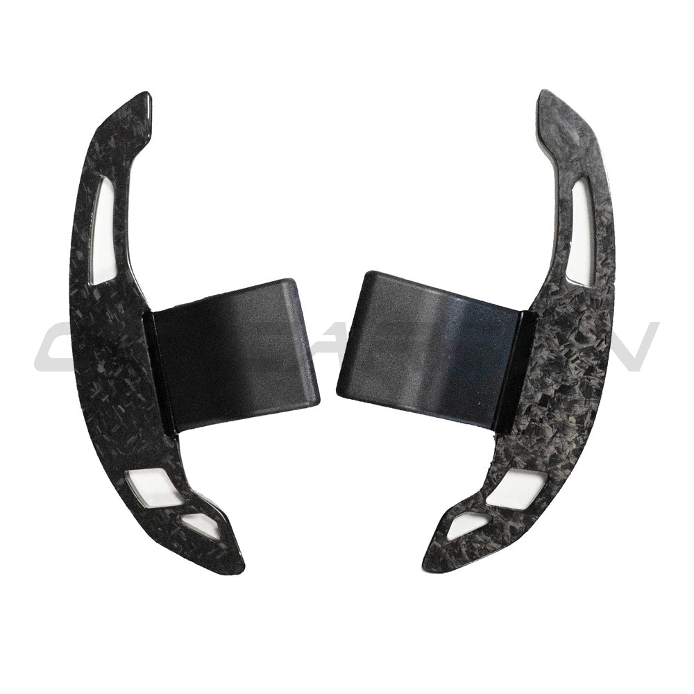 BMW Fxx FORGED CARBON FIBRE SHIFTER PADDLES V3-Accessories-CT CARBON-CT Carbon - High-quality carbon fiber and gloss black aerodynamic parts for premium sports and luxury vehicles.