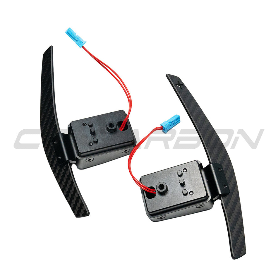 BMW Fxx MATTE CARBON FIBRE MAGNETIC SHIFTER PADDLES-Accessories-CT CARBON-CT Carbon - High-quality carbon fiber and gloss black aerodynamic parts for premium sports and luxury vehicles.