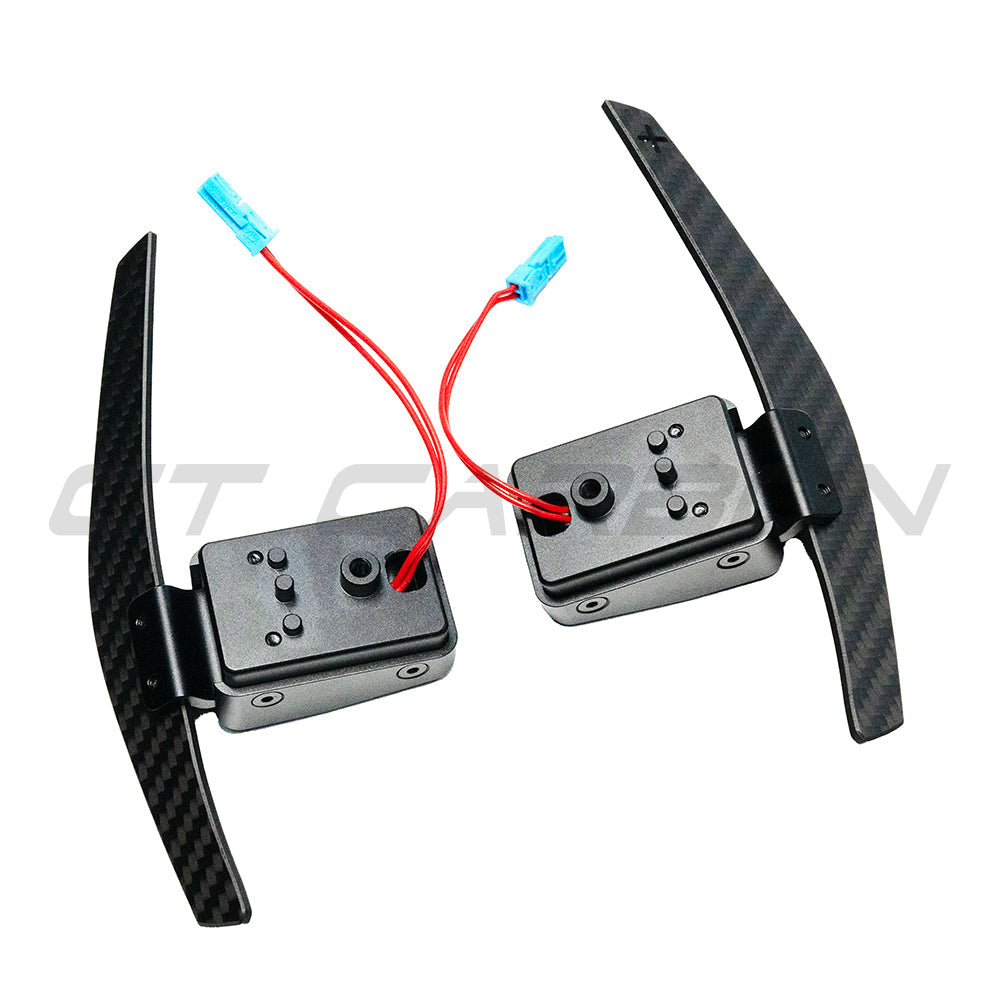 BMW Fxx MATTE CARBON FIBRE MAGNETIC SHIFTER PADDLES-Accessories-CT CARBON-CT Carbon - High-quality carbon fiber and gloss black aerodynamic parts for premium sports and luxury vehicles.