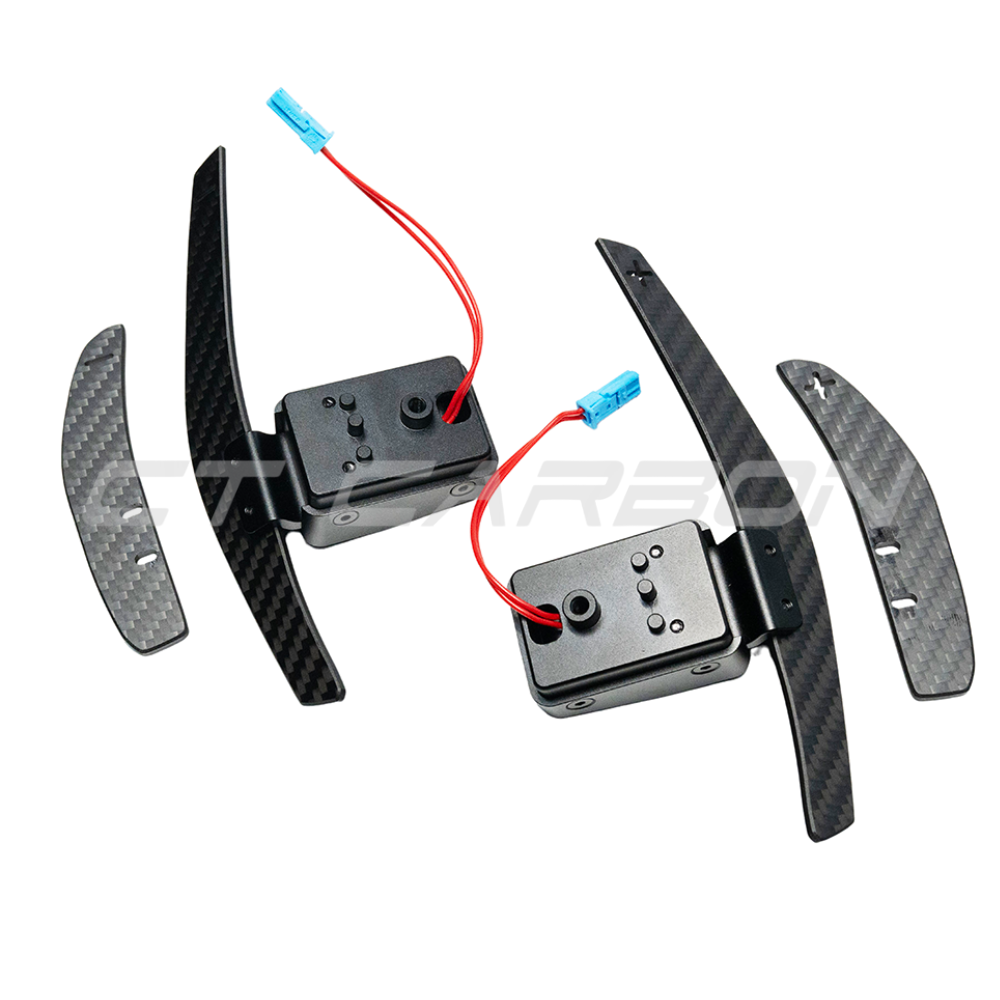 BMW Fxx MATTE CARBON FIBRE MAGNETIC SHIFTER PADDLES-Accessories-CT CARBON-CT Carbon - High-quality carbon fiber and gloss black aerodynamic parts for premium sports and luxury vehicles.