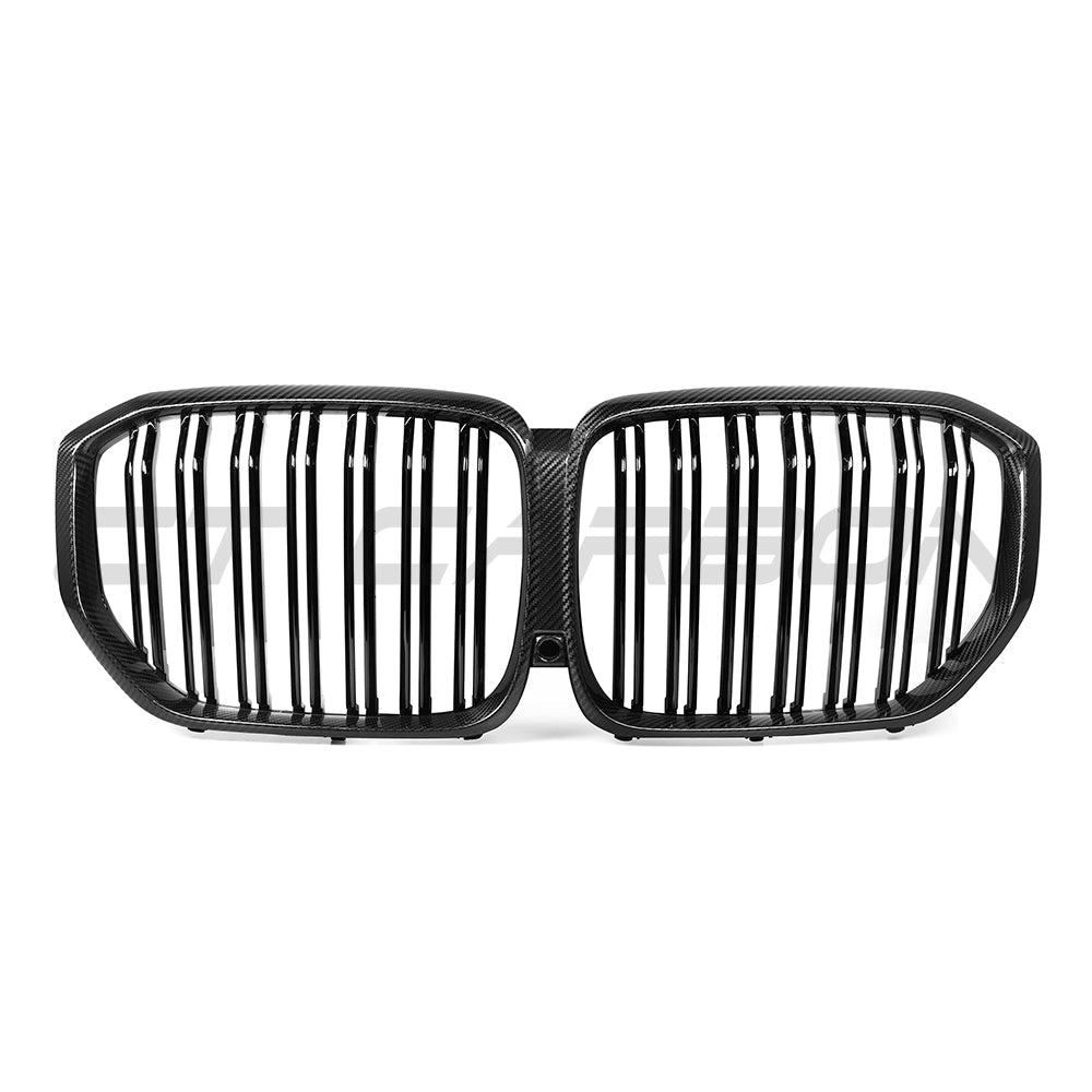 BMW G05 X5 F95 X5M 2019-2022 (PRE-LCI) CARBON FIBRE GRILLE-Grille-CT CARBON-CT Carbon - High-quality carbon fiber and gloss black aerodynamic parts for premium sports and luxury vehicles.