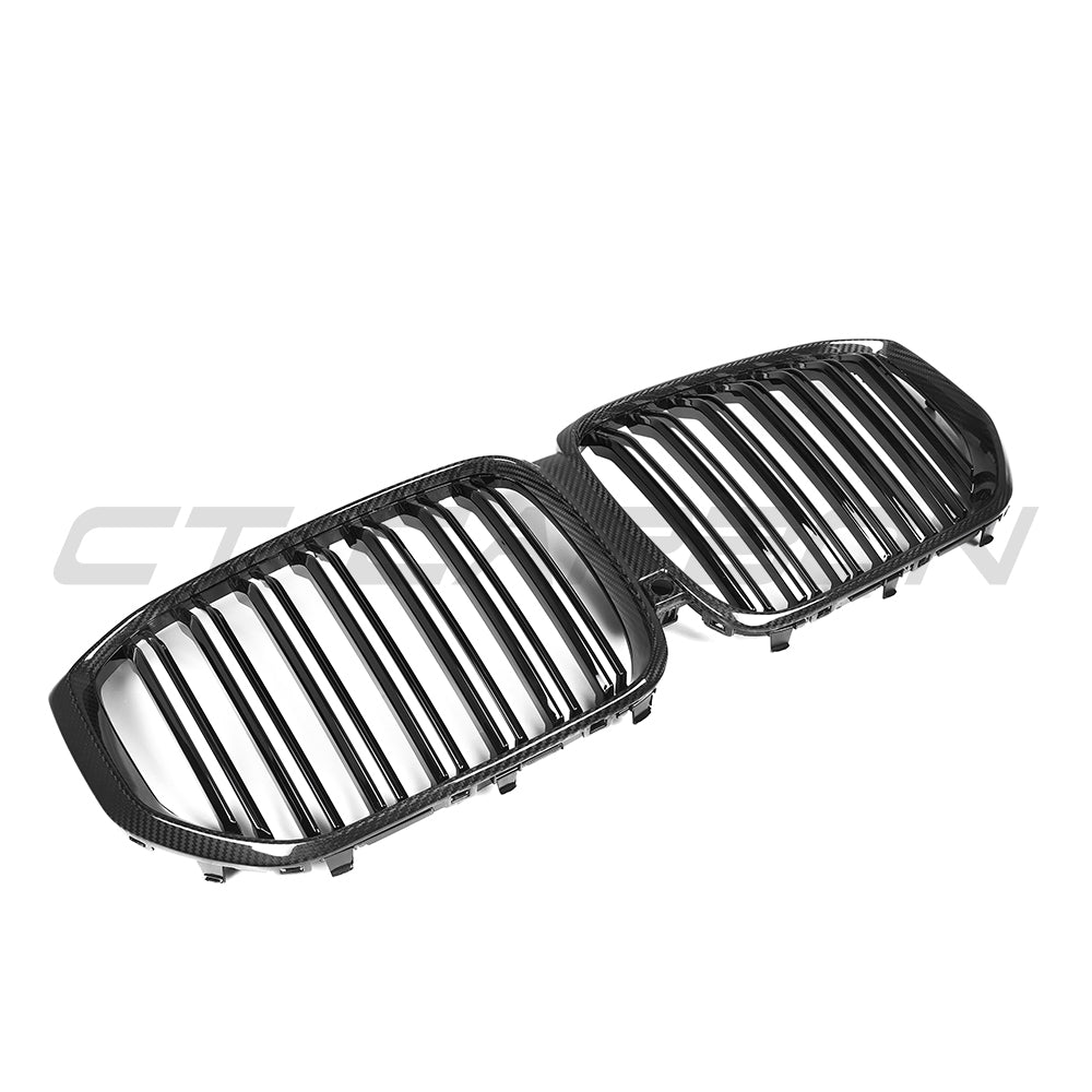 BMW G05 X5 F95 X5M 2019-2022 (PRE-LCI) CARBON FIBRE GRILLE-Grille-CT CARBON-CT Carbon - High-quality carbon fiber and gloss black aerodynamic parts for premium sports and luxury vehicles.