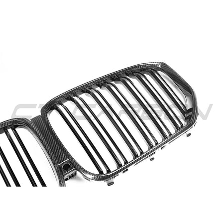 BMW G05 X5 F95 X5M 2019-2022 (PRE-LCI) CARBON FIBRE GRILLE-Grille-CT CARBON-CT Carbon - High-quality carbon fiber and gloss black aerodynamic parts for premium sports and luxury vehicles.