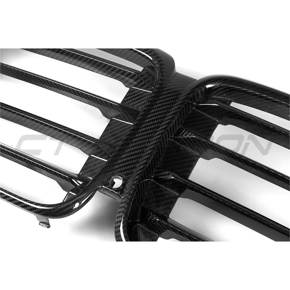 BMW G05 X5 (LCI) CARBON FIBRE GRILLE-Grille-CT CARBON-CT Carbon - High-quality carbon fiber and gloss black aerodynamic parts for premium sports and luxury vehicles.