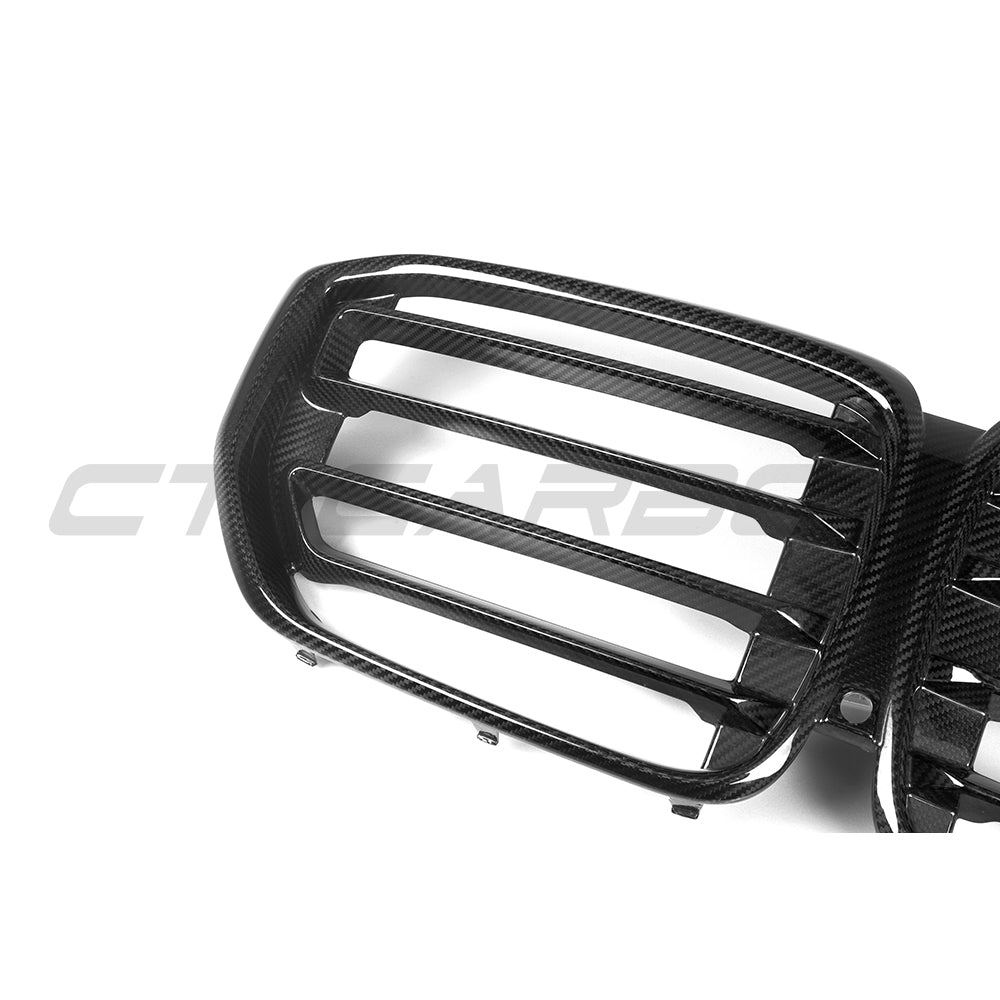 BMW G05 X5 (LCI) CARBON FIBRE GRILLE-Grille-CT CARBON-CT Carbon - High-quality carbon fiber and gloss black aerodynamic parts for premium sports and luxury vehicles.