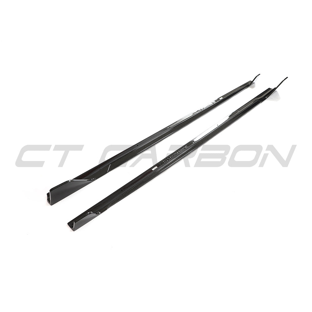 BMW G42 2 SERIES CARBON FIBRE FULL LENGTH SIDE SKIRTS-Side Skirts-CT CARBON-CT Carbon - High-quality carbon fiber and gloss black aerodynamic parts for premium sports and luxury vehicles.