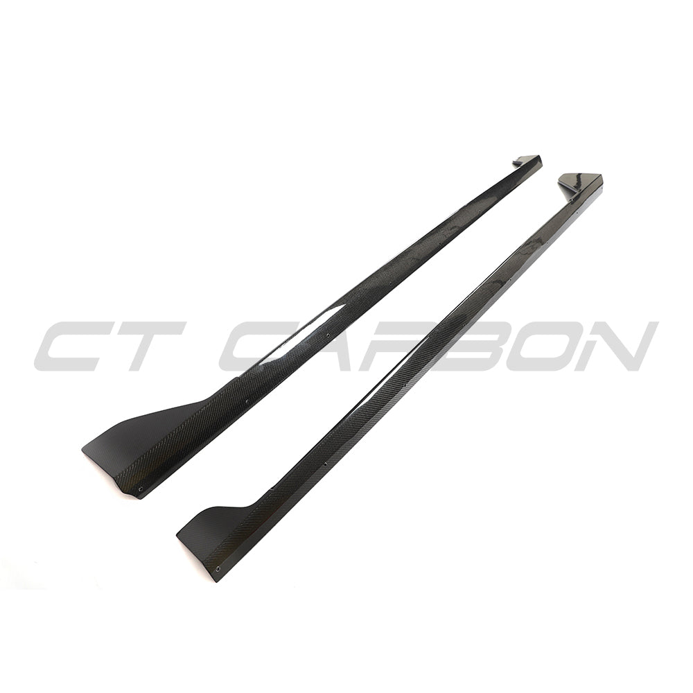 BMW G42 2 SERIES CARBON FIBRE FULL LENGTH SIDE SKIRTS-Side Skirts-CT CARBON-CT Carbon - High-quality carbon fiber and gloss black aerodynamic parts for premium sports and luxury vehicles.