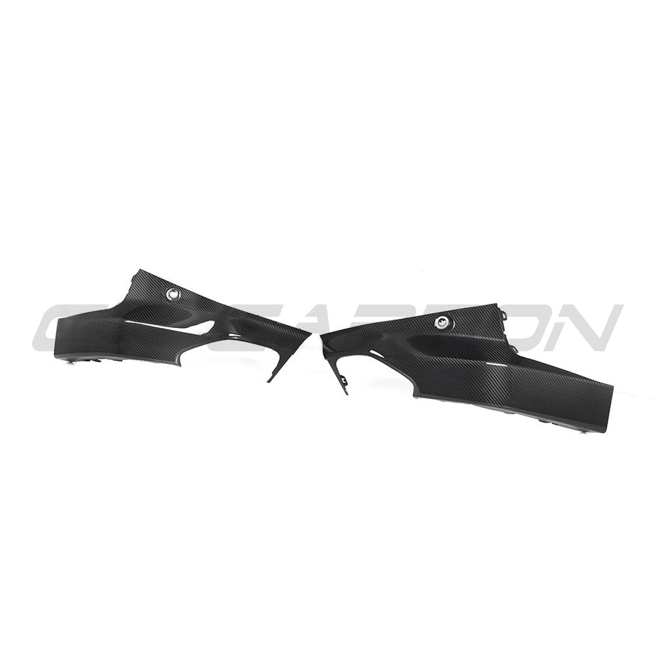 BMW G42 2 SERIES CARBON FIBRE REAR BUMPER CORNERS-Accessories-CT CARBON-CT Carbon - High-quality carbon fiber and gloss black aerodynamic parts for premium sports and luxury vehicles.