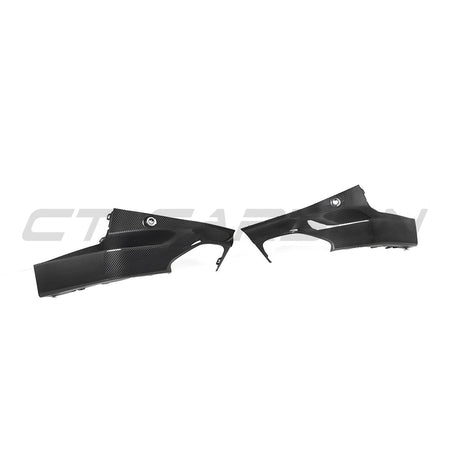BMW G42 2 SERIES CARBON FIBRE REAR BUMPER CORNERS-Accessories-CT CARBON-CT Carbon - High-quality carbon fiber and gloss black aerodynamic parts for premium sports and luxury vehicles.