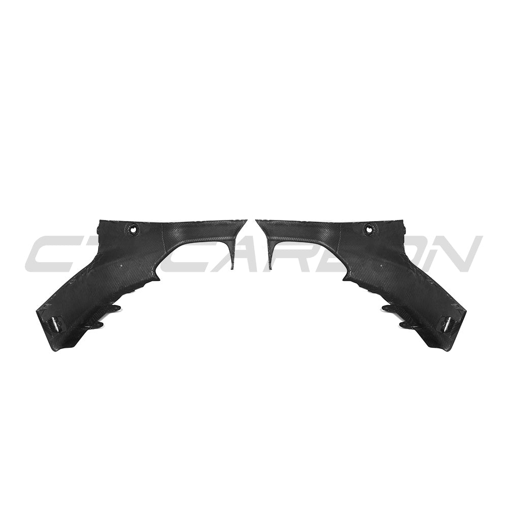BMW G42 2 SERIES CARBON FIBRE REAR BUMPER CORNERS-Accessories-CT CARBON-CT Carbon - High-quality carbon fiber and gloss black aerodynamic parts for premium sports and luxury vehicles.