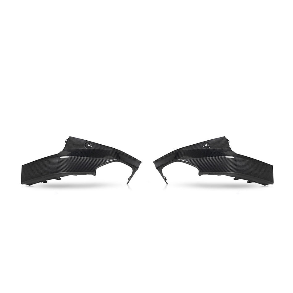 BMW G42 2 SERIES CARBON FIBRE REAR BUMPER CORNERS-Accessories-CT CARBON-CT Carbon - High-quality carbon fiber and gloss black aerodynamic parts for premium sports and luxury vehicles.