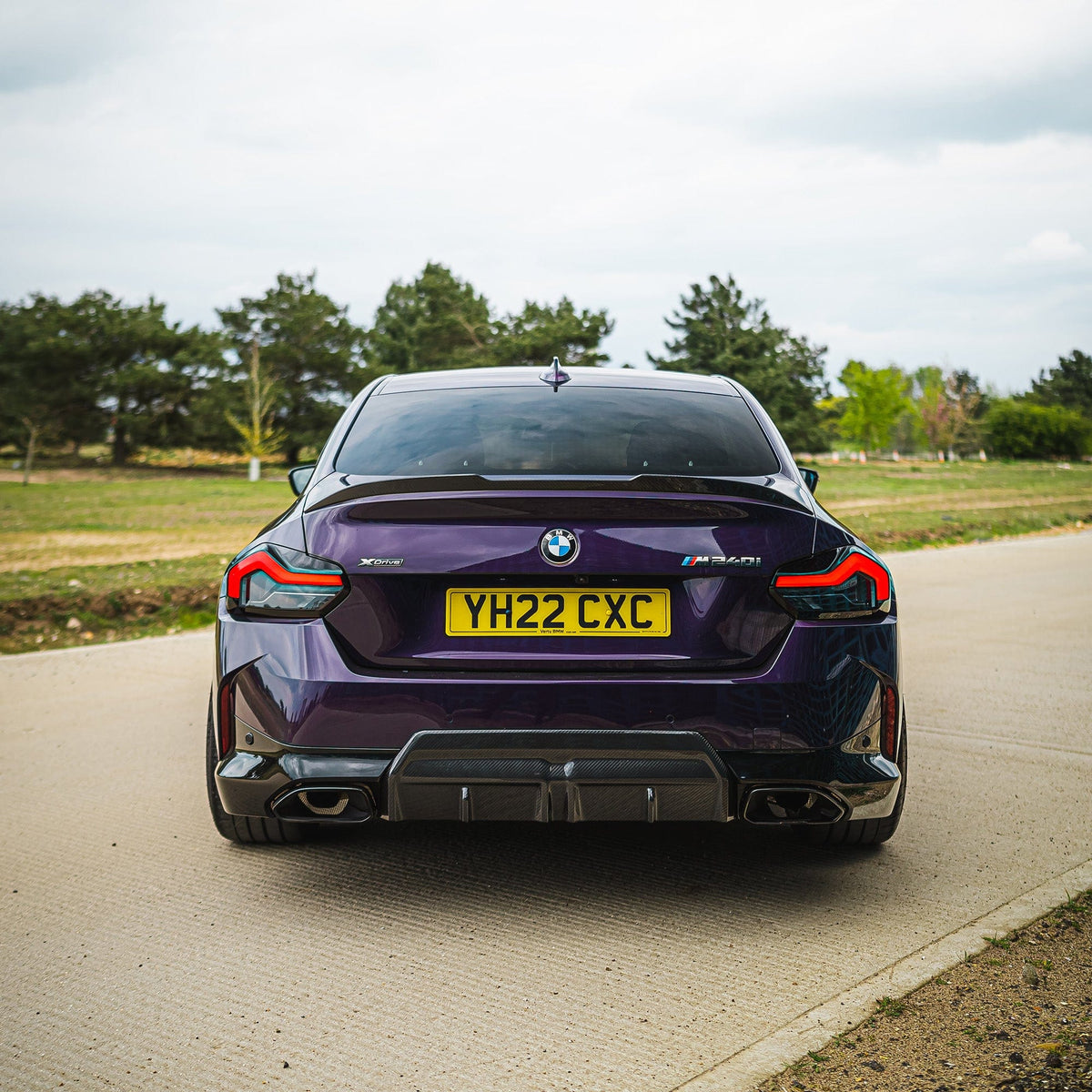 CT CARBON spoiler BMW G42 2 SERIES CARBON FIBRE SPOILER - V STYLE