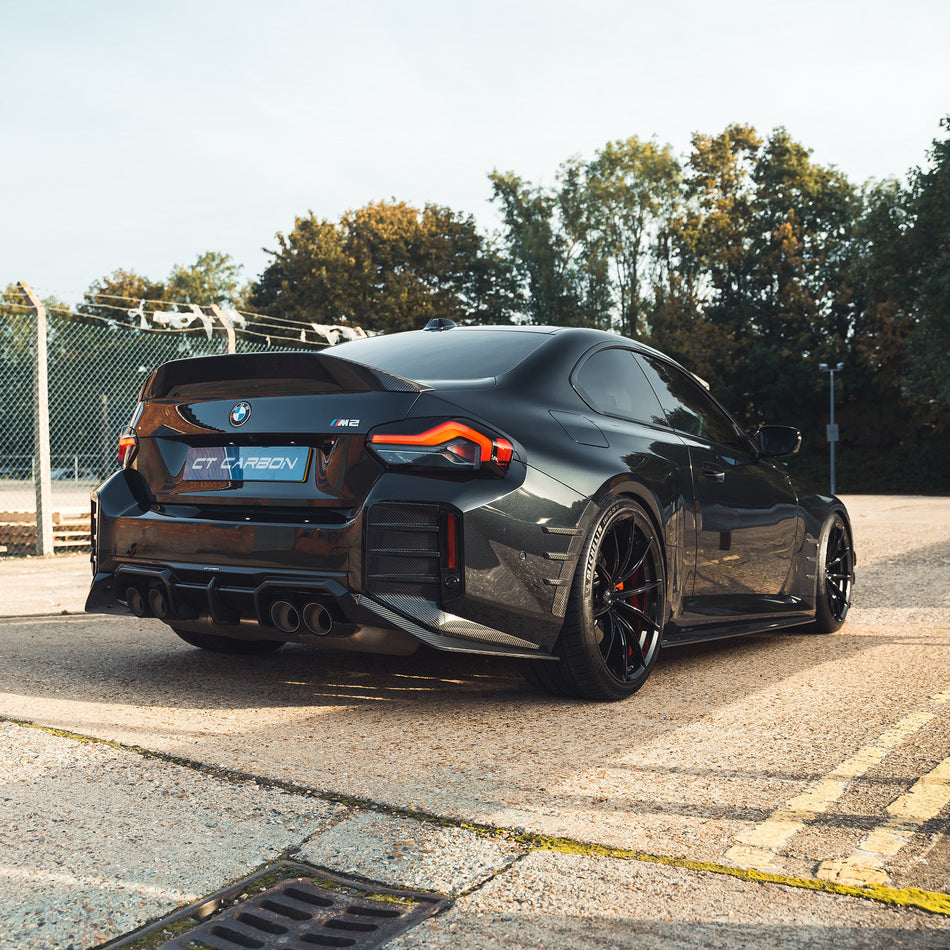 BMW G87 M2 CARBON FIBRE DIFFUSER - CT DESIGN-Diffuser-CT CARBON-CT Carbon - High-quality carbon fiber and gloss black aerodynamic parts for premium sports and luxury vehicles.