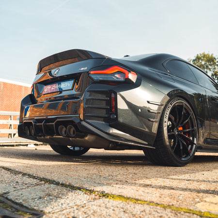 BMW G87 M2 CARBON FIBRE DIFFUSER - CT DESIGN-Diffuser-CT CARBON-CT Carbon - High-quality carbon fiber and gloss black aerodynamic parts for premium sports and luxury vehicles.
