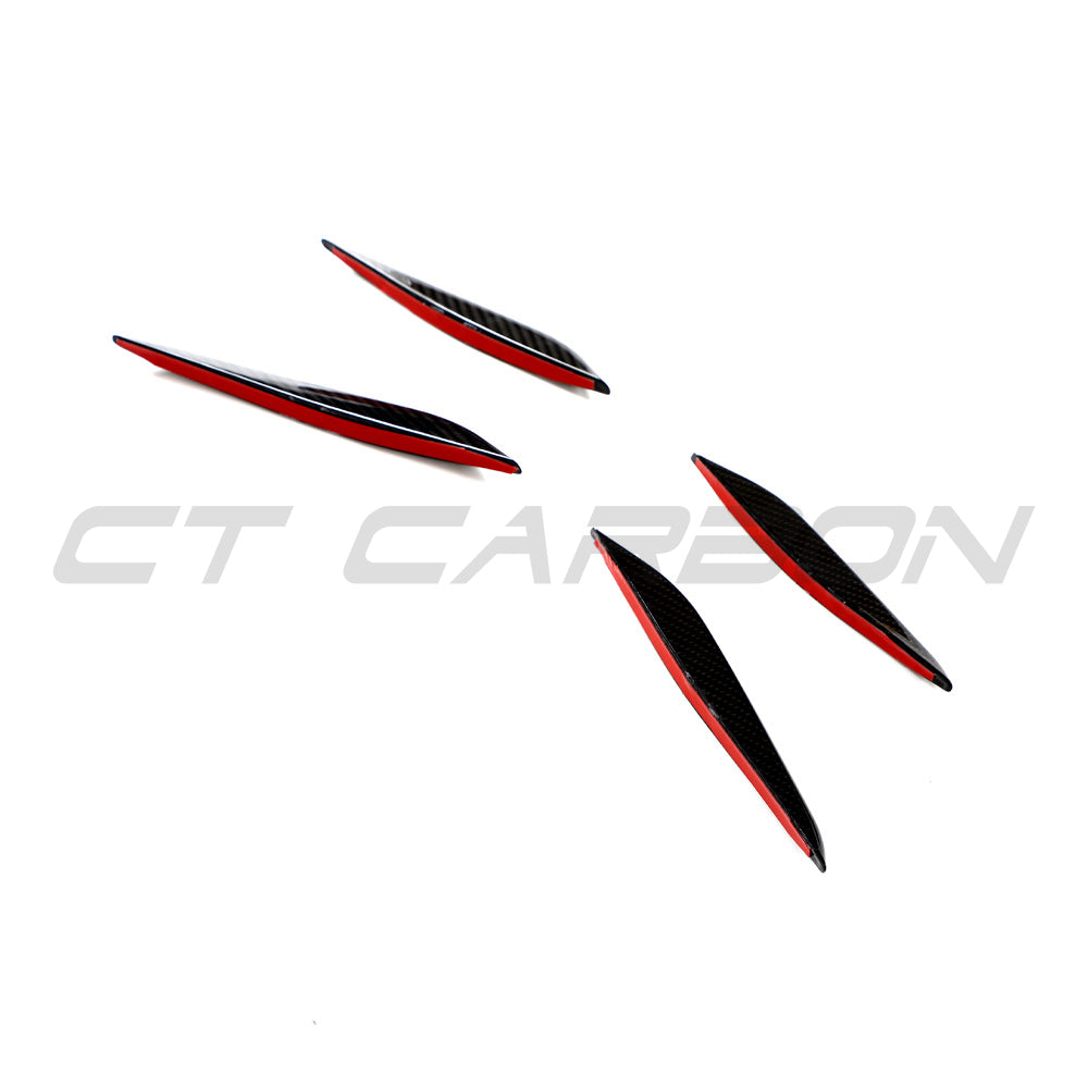 BMW G87 M2 CARBON FIBRE FRONT BUMPER CANARDS-Accessories-CT CARBON-CT Carbon - High-quality carbon fiber and gloss black aerodynamic parts for premium sports and luxury vehicles.
