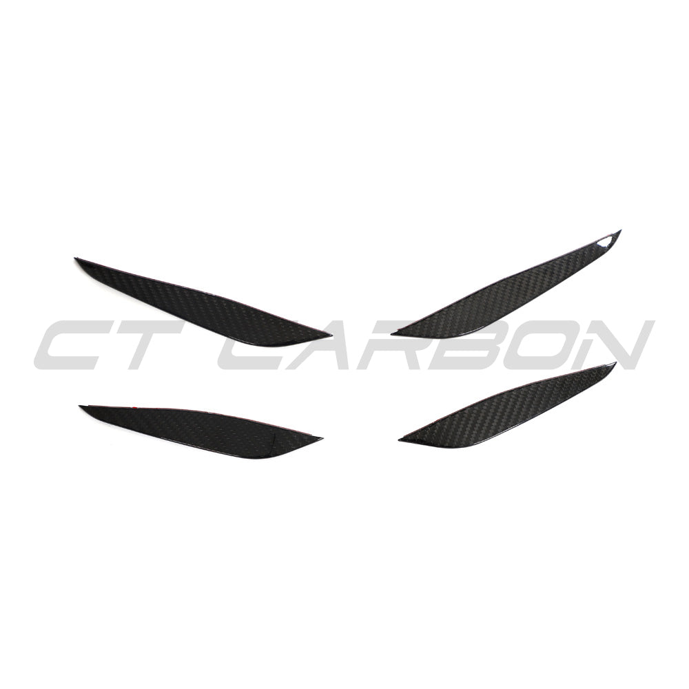 BMW G87 M2 CARBON FIBRE FRONT BUMPER CANARDS-Accessories-CT CARBON-CT Carbon - High-quality carbon fiber and gloss black aerodynamic parts for premium sports and luxury vehicles.