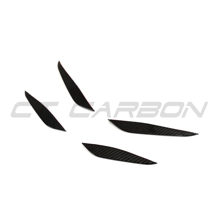 BMW G87 M2 CARBON FIBRE FRONT BUMPER CANARDS-Accessories-CT CARBON-CT Carbon - High-quality carbon fiber and gloss black aerodynamic parts for premium sports and luxury vehicles.