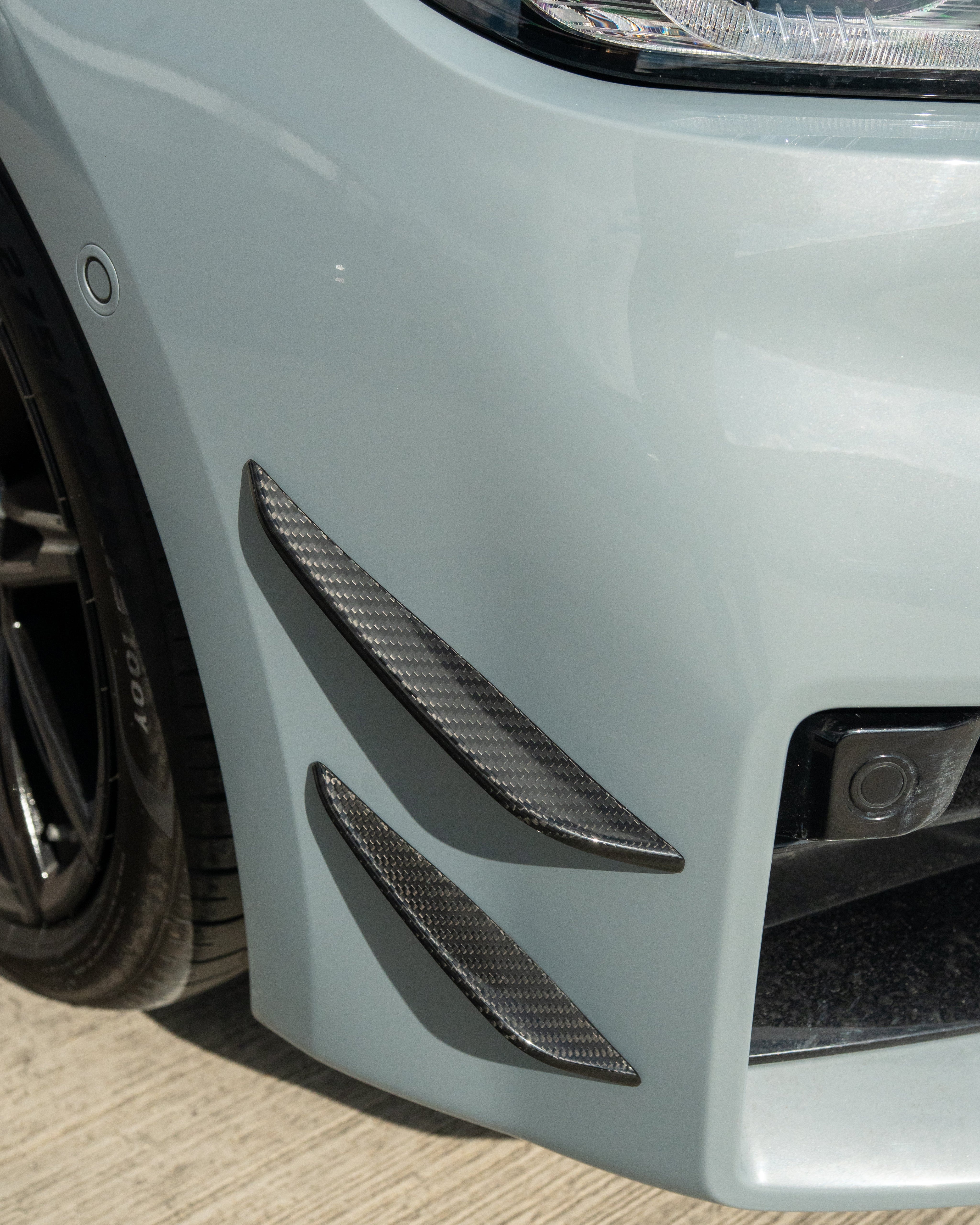 BMW G87 M2 CARBON FIBRE FRONT BUMPER CANARDS-Accessories-CT CARBON-CT Carbon - High-quality carbon fiber and gloss black aerodynamic parts for premium sports and luxury vehicles.