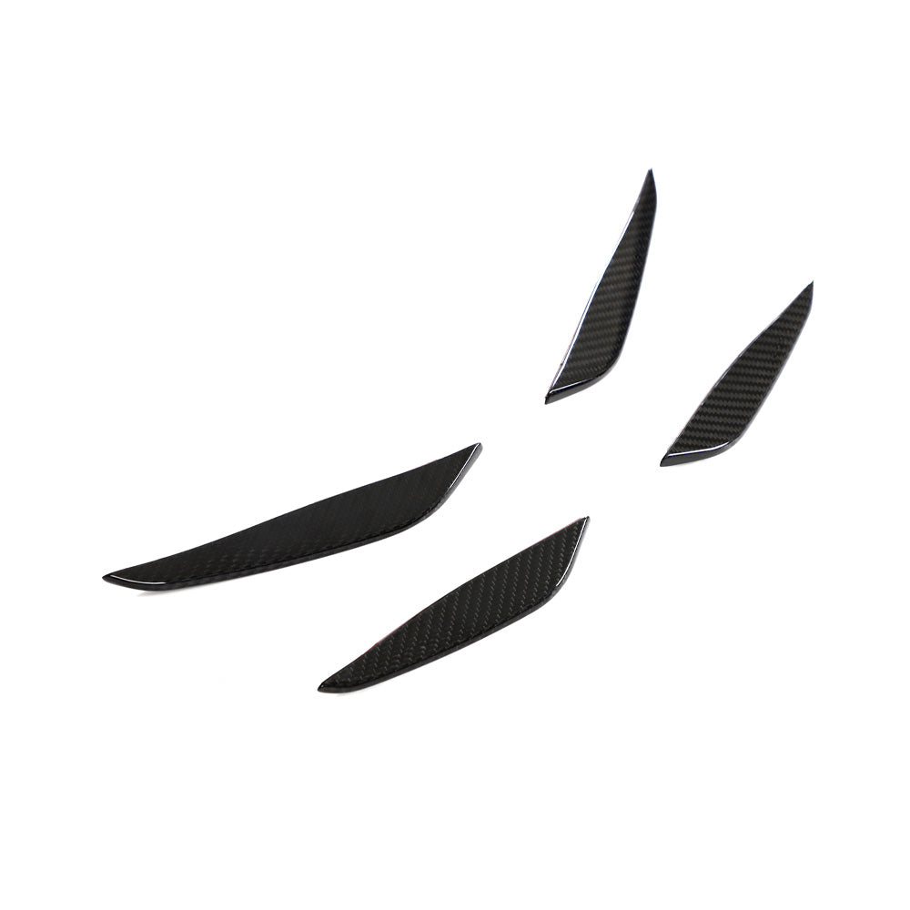 BMW G87 M2 CARBON FIBRE FRONT BUMPER CANARDS-Accessories-CT CARBON-CT Carbon - High-quality carbon fiber and gloss black aerodynamic parts for premium sports and luxury vehicles.