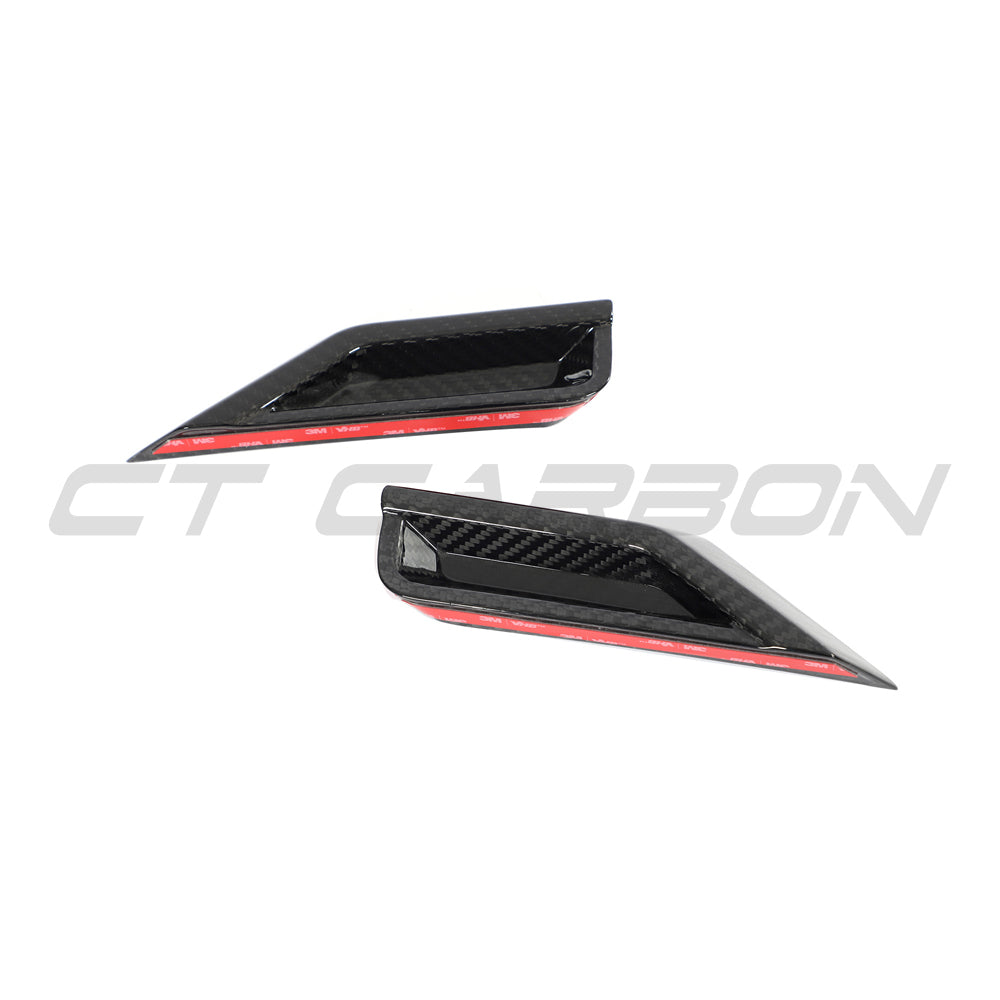 BMW G87 M2 CARBON FIBRE FRONT HEAD LIGHT ADD ON - CT DESIGN-Accessories-CT CARBON-CT Carbon - High-quality carbon fiber and gloss black aerodynamic parts for premium sports and luxury vehicles.