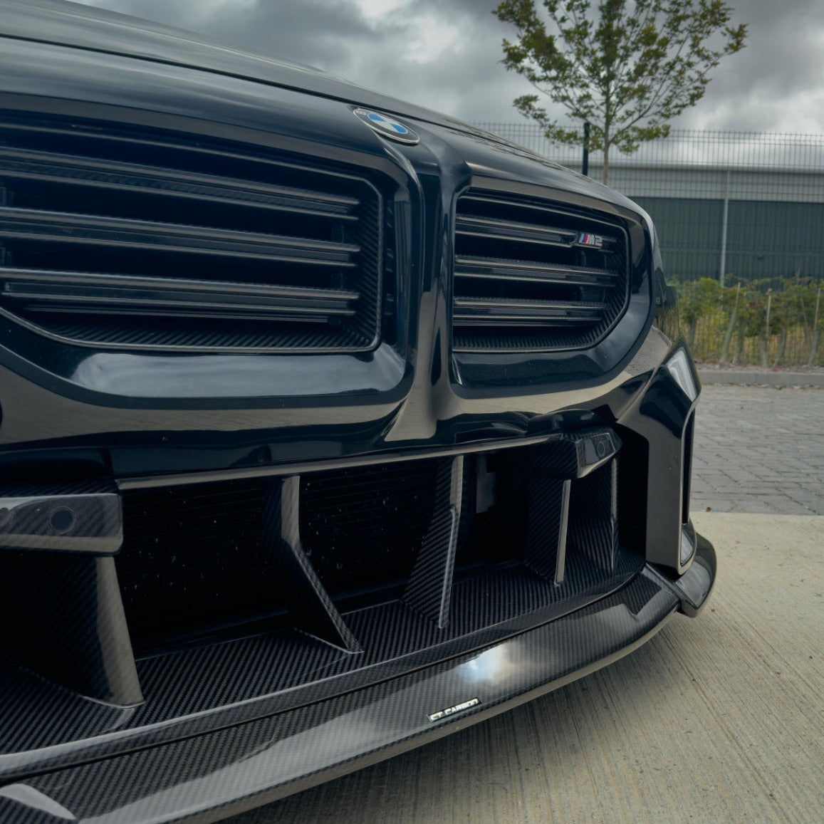 BMW G87 M2 CARBON FIBRE LOWER GRILLE - CT DESIGN-Accessories-CT CARBON-CT Carbon - High-quality carbon fiber and gloss black aerodynamic parts for premium sports and luxury vehicles.