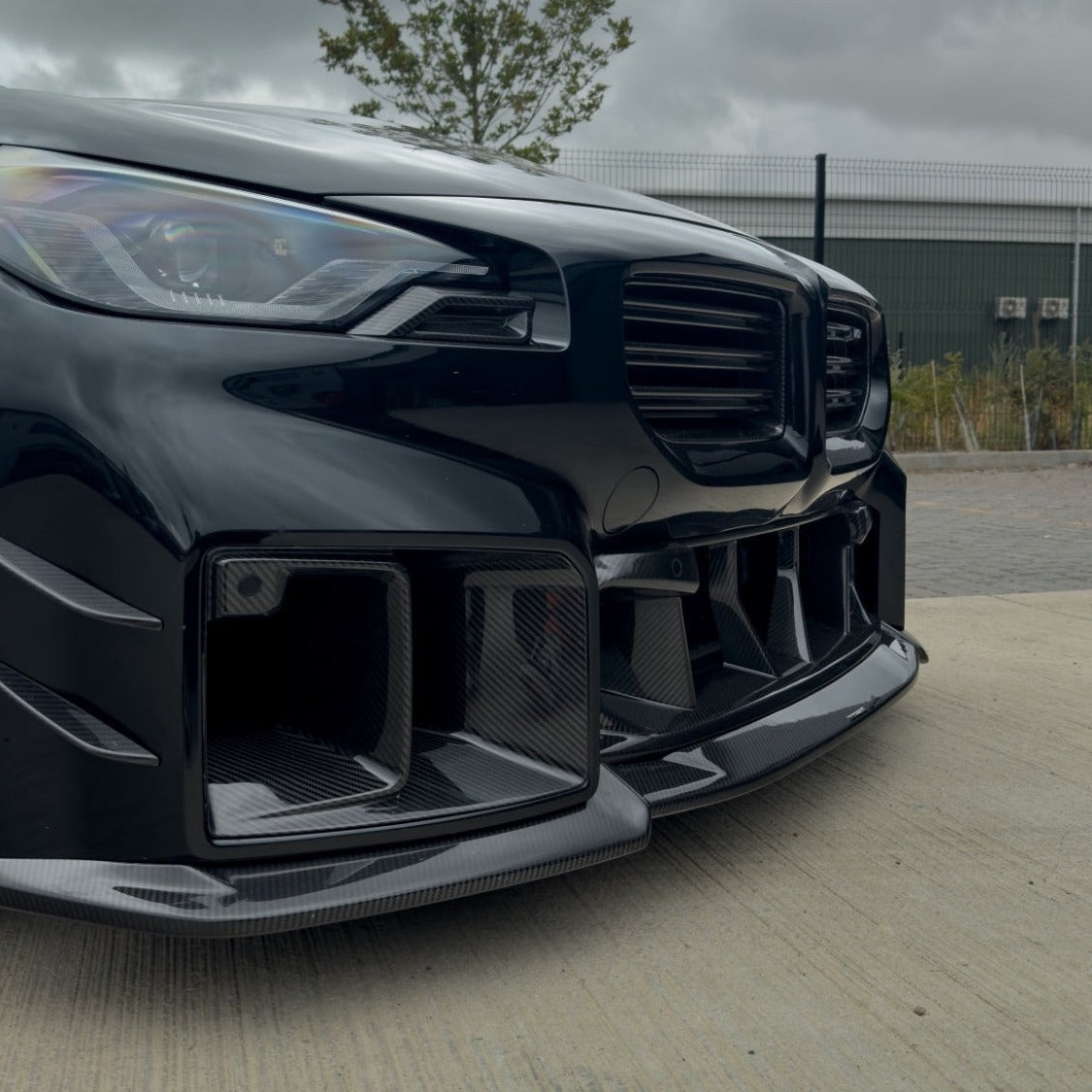 BMW G87 M2 CARBON FIBRE LOWER GRILLE - CT DESIGN-Accessories-CT CARBON-CT Carbon - High-quality carbon fiber and gloss black aerodynamic parts for premium sports and luxury vehicles.