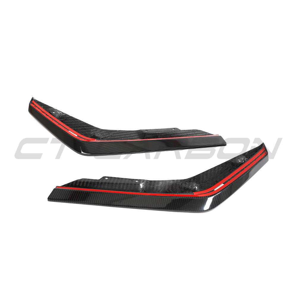 BMW G87 M2 CARBON FIBRE REAR BUMPER CORNERS - CT DESIGN-Accessories-CT CARBON-CT Carbon - High-quality carbon fiber and gloss black aerodynamic parts for premium sports and luxury vehicles.