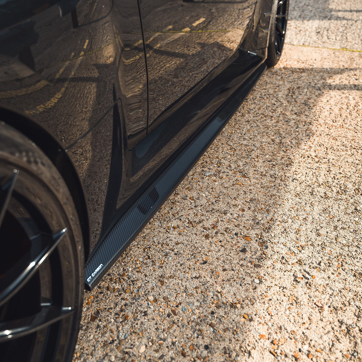 BMW G87 M2 CARBON FIBRE SIDE SKIRTS - CT DESIGN-Side Skirts-CT CARBON-CT Carbon - High-quality carbon fiber and gloss black aerodynamic parts for premium sports and luxury vehicles.