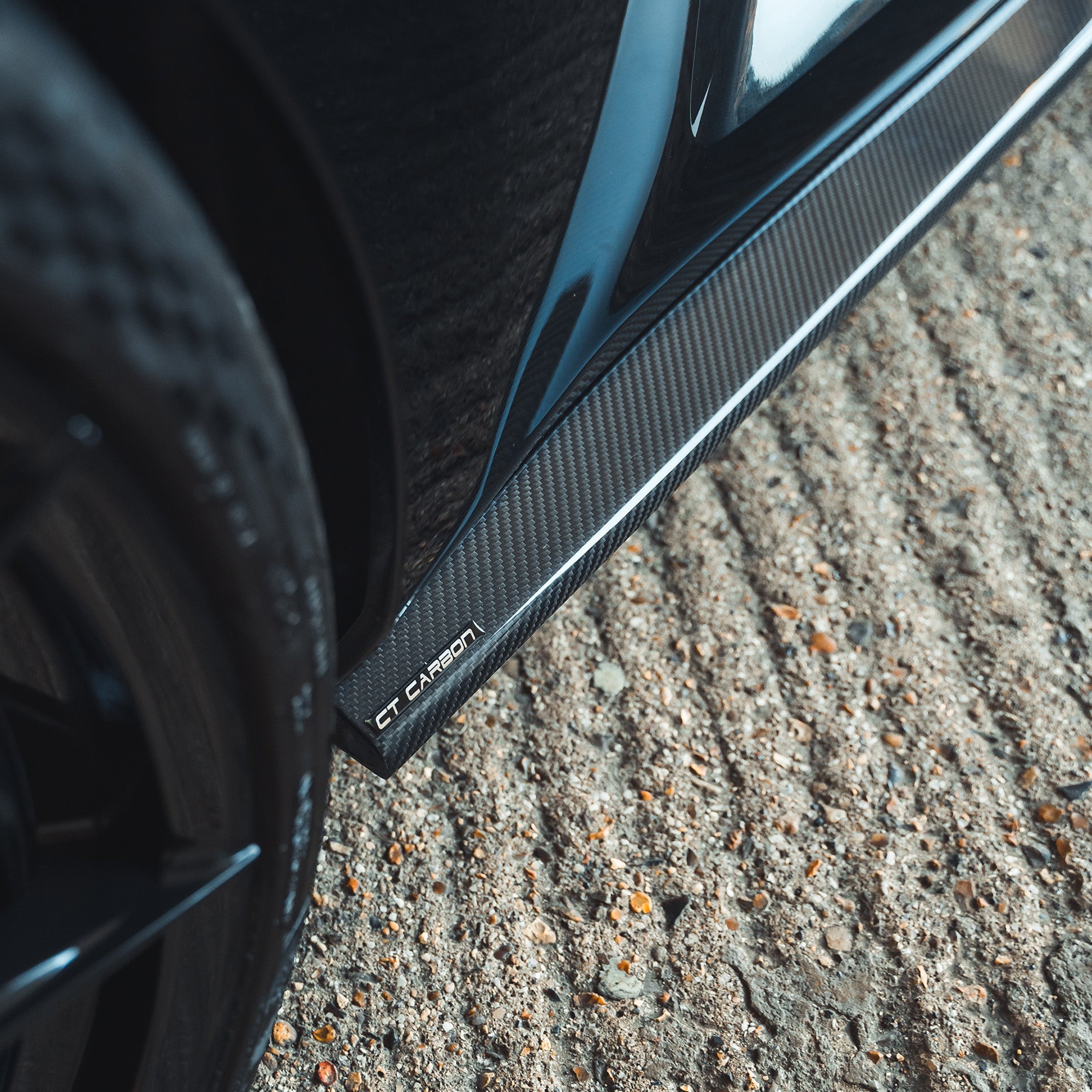 BMW G87 M2 CARBON FIBRE SIDE SKIRTS - CT DESIGN-Side Skirts-CT CARBON-CT Carbon - High-quality carbon fiber and gloss black aerodynamic parts for premium sports and luxury vehicles.