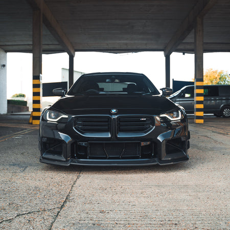 BMW G87 M2 CARBON FIBRE SPLITTER - CT DESIGN-Splitter-CT CARBON-CT Carbon - High-quality carbon fiber and gloss black aerodynamic parts for premium sports and luxury vehicles.