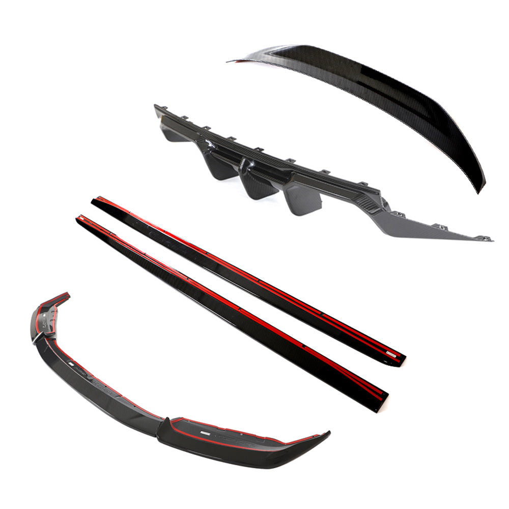 BMW G87 M2 FULL CARBON FIBRE KIT V6 - CT DESIGN-Kit-CT CARBON-CT Carbon - High-quality carbon fiber and gloss black aerodynamic parts for premium sports and luxury vehicles.