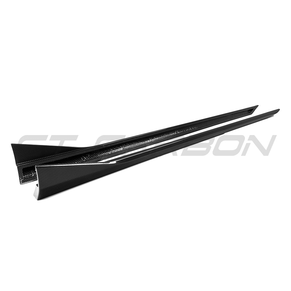BMW G90/G99 M5 2024+ CARBON FIBRE SIDE SKIRTS - MP-Side Skirts-CT CARBON-CT Carbon - High-quality carbon fiber and gloss black aerodynamic parts for premium sports and luxury vehicles.