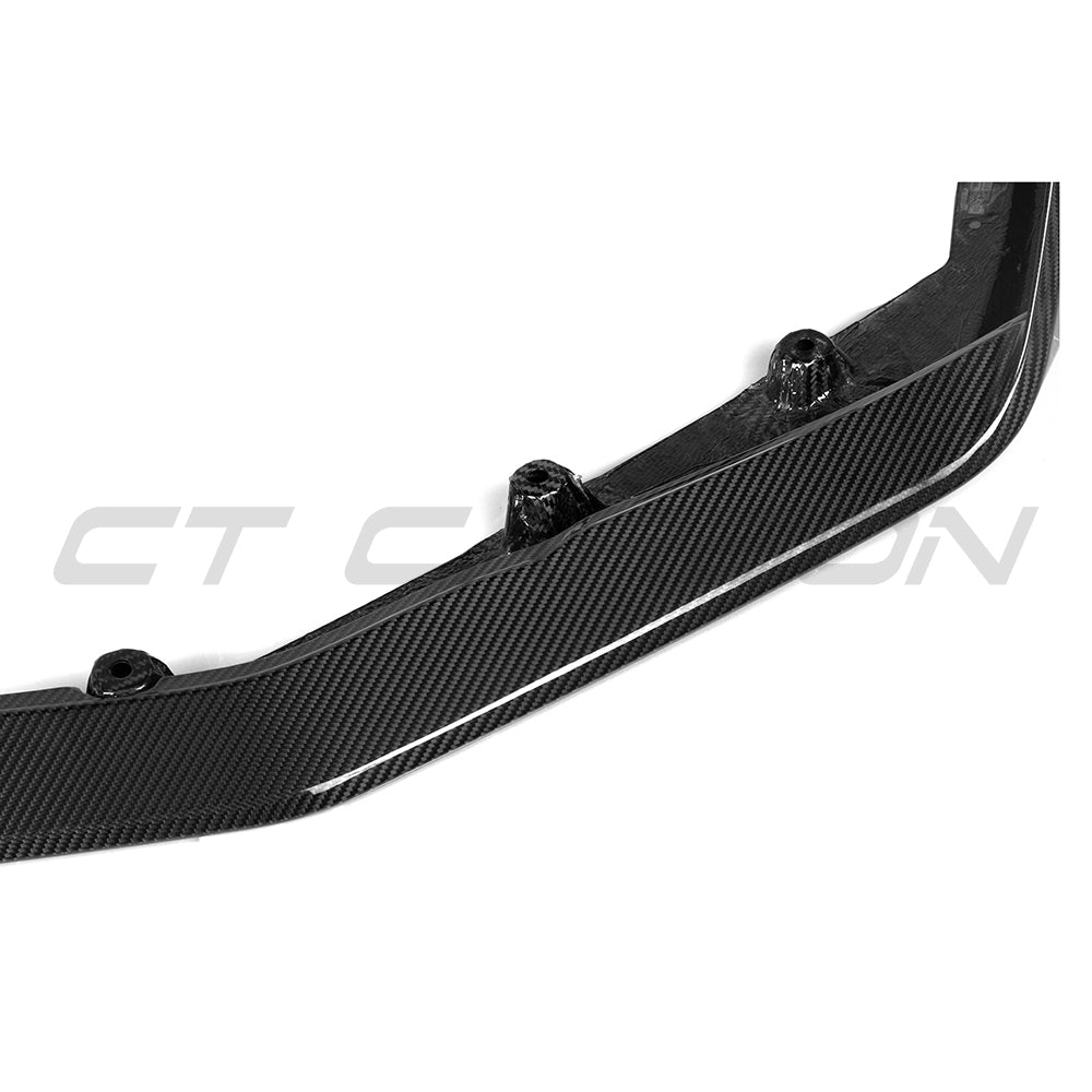 BMW G90/G99 M5 2024+ CARBON FIBRE SPLITTER - MP-Splitter-CT CARBON-CT Carbon - High-quality carbon fiber and gloss black aerodynamic parts for premium sports and luxury vehicles.
