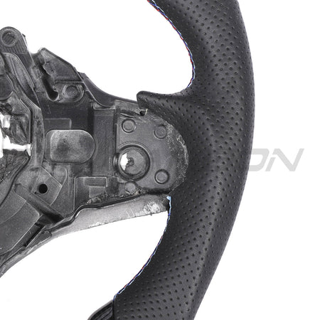 BMW GXX CARBON FIBRE / LEATHER / LED FLAT BOTTOM CUSTOM STEERING WHEEL-Custom Steering Wheels-CT CARBON-CT Carbon - High-quality carbon fiber and gloss black aerodynamic parts for premium sports and luxury vehicles.