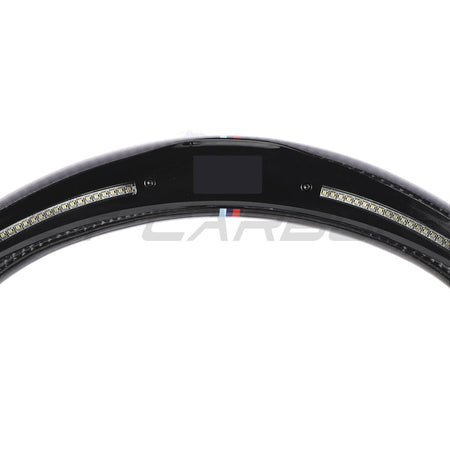 BMW GXX CARBON FIBRE / LEATHER / LED FLAT BOTTOM CUSTOM STEERING WHEEL-Custom Steering Wheels-CT CARBON-CT Carbon - High-quality carbon fiber and gloss black aerodynamic parts for premium sports and luxury vehicles.
