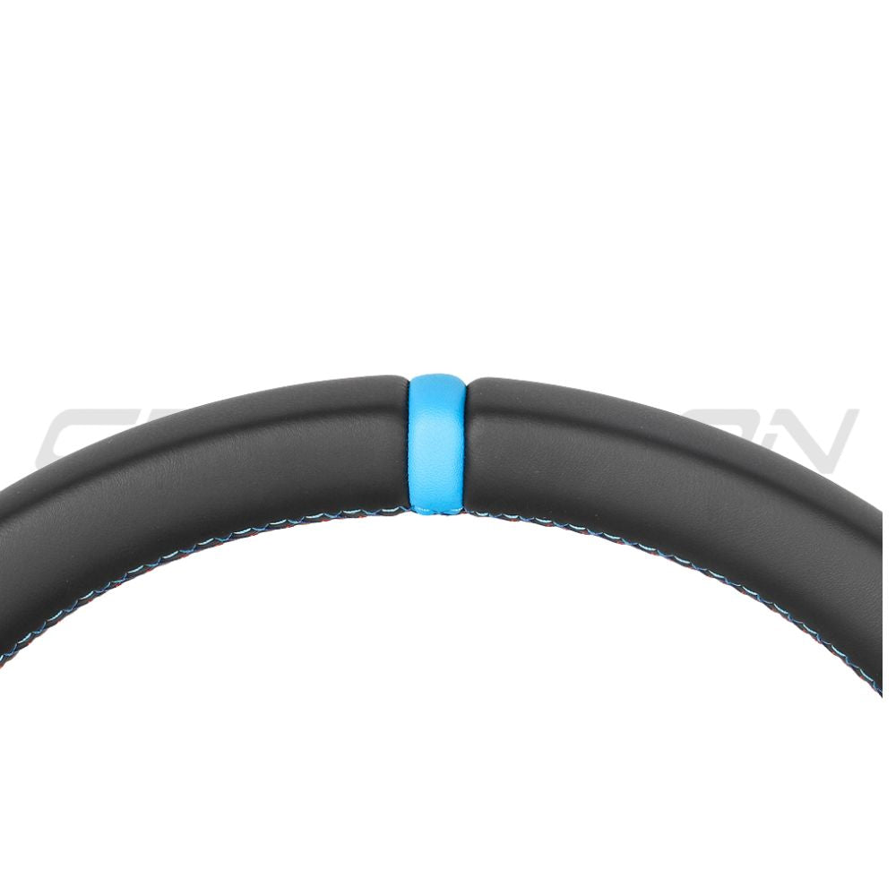 BMW Gxx ALCANTARA/LEATHER FLAT BOTTOM CUSTOM STEERING WHEEL-Custom Steering Wheels-CT CARBON-CT Carbon - High-quality carbon fiber and gloss black aerodynamic parts for premium sports and luxury vehicles.