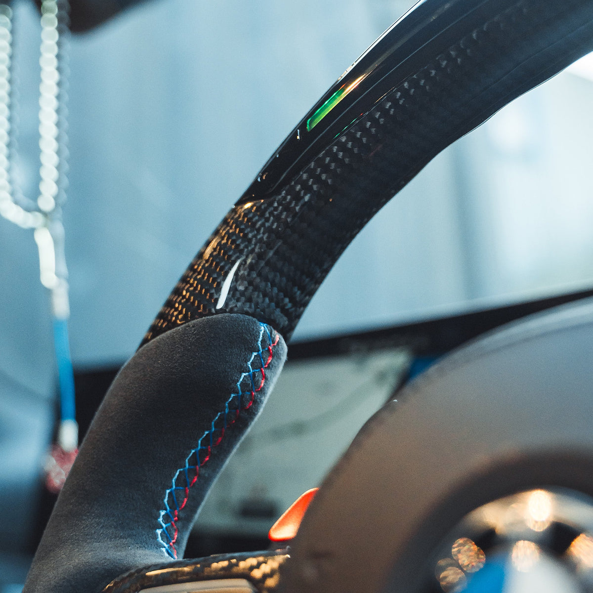 BMW Gxx CARBON FIBRE / ALCANTARA / LED FLAT BOTTOM CUSTOM STEERING WHEEL-Custom Steering Wheels-CT CARBON-CT Carbon - High-quality carbon fiber and gloss black aerodynamic parts for premium sports and luxury vehicles.