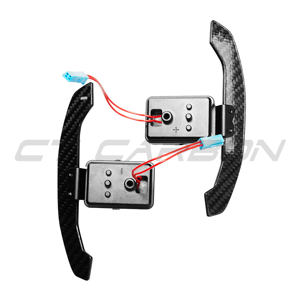 BMW Gxx CARBON FIBRE MAGNETIC SHIFTER PADDLES-Accessories-CT CARBON-CT Carbon - High-quality carbon fiber and gloss black aerodynamic parts for premium sports and luxury vehicles.