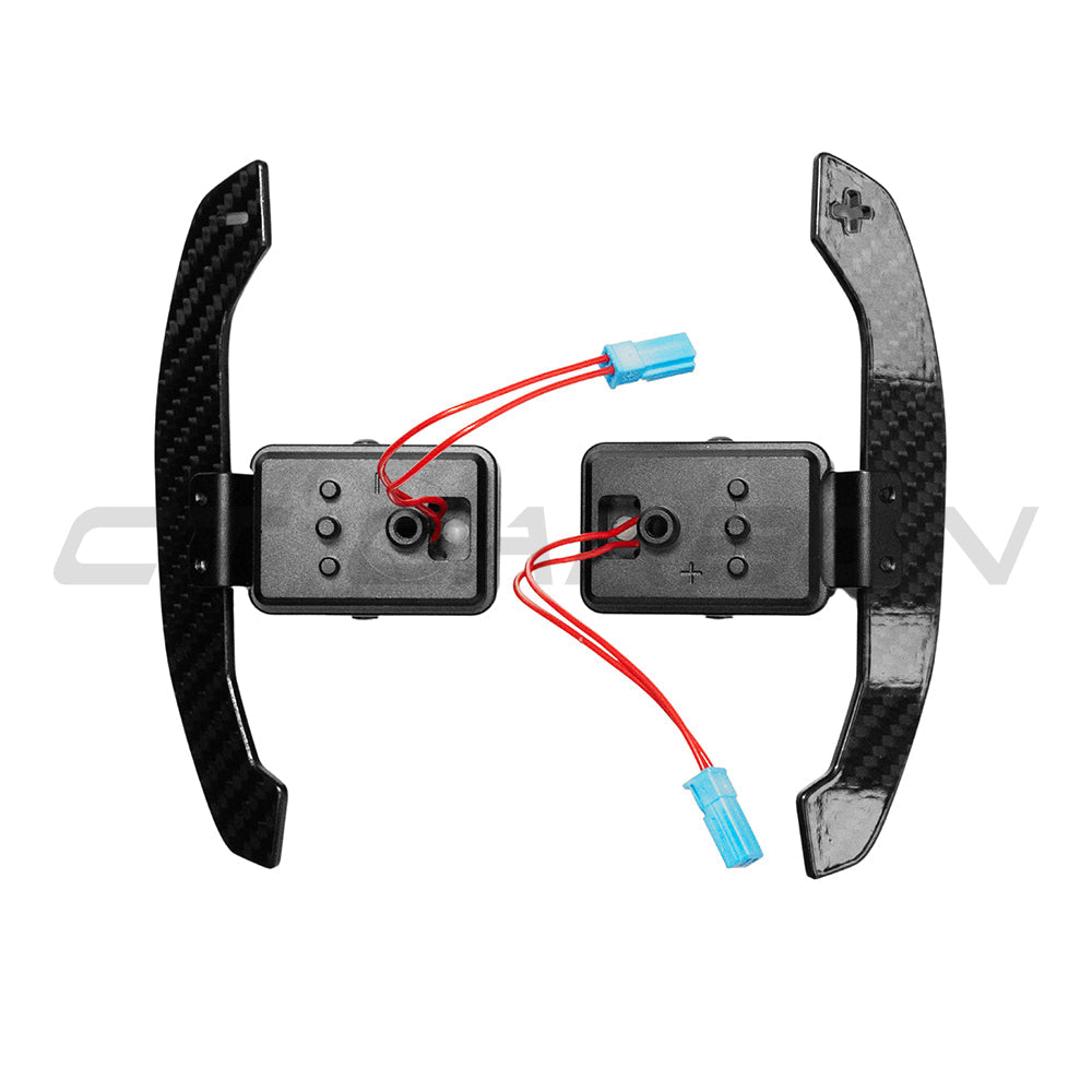 BMW Gxx CARBON FIBRE MAGNETIC SHIFTER PADDLES-Accessories-CT CARBON-CT Carbon - High-quality carbon fiber and gloss black aerodynamic parts for premium sports and luxury vehicles.