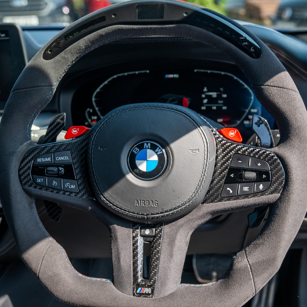 BMW Gxx CARBON FIBRE MAGNETIC SHIFTER PADDLES-Accessories-CT CARBON-CT Carbon - High-quality carbon fiber and gloss black aerodynamic parts for premium sports and luxury vehicles.