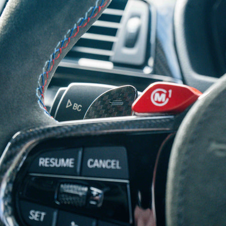 BMW Gxx CARBON FIBRE MAGNETIC SHIFTER PADDLES-Accessories-CT CARBON-CT Carbon - High-quality carbon fiber and gloss black aerodynamic parts for premium sports and luxury vehicles.