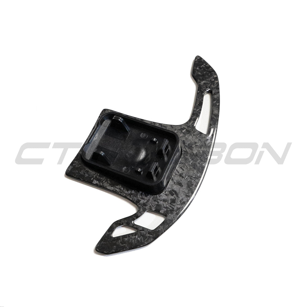 BMW Gxx FORGED CARBON FIBRE SHIFTER PADDLES-Accessories-CT CARBON-CT Carbon - High-quality carbon fiber and gloss black aerodynamic parts for premium sports and luxury vehicles.